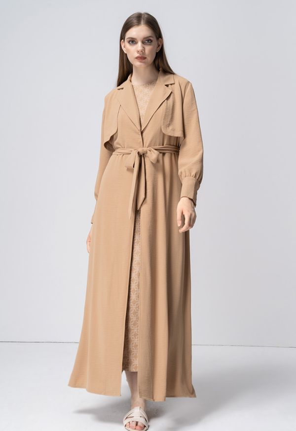 Open Front Long Coat