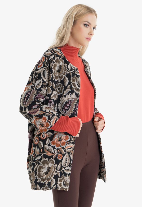 Allover Floral Textured Jacket -Sale