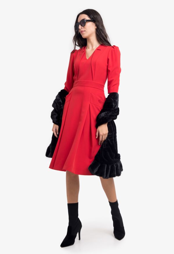 Basic A line Midi Dress -Sale