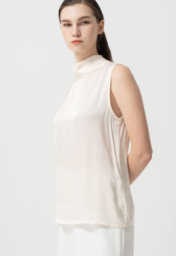 Soft Solid Sleeveless Loose Blouse -Sale