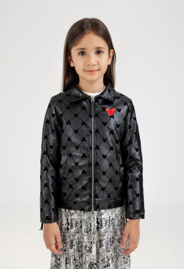 Mickey PU Leather Jacket