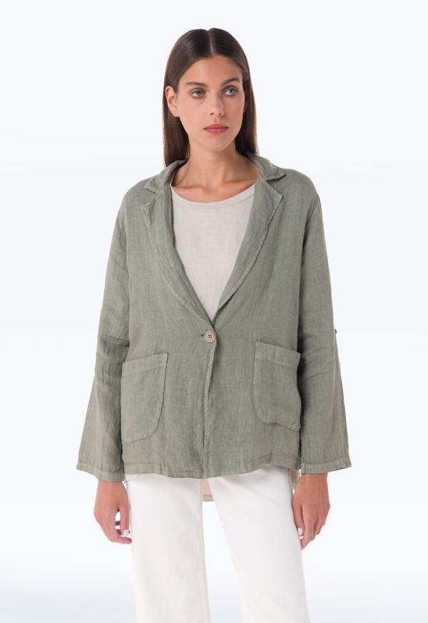 Textured Linen Light Blazer -Sale