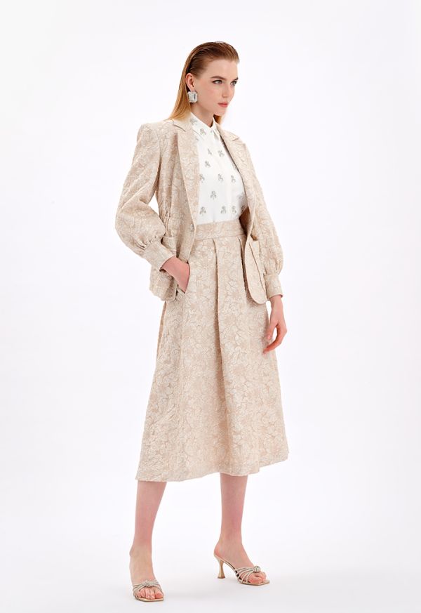 Maxi Textured Jacquard Skirt -Sale