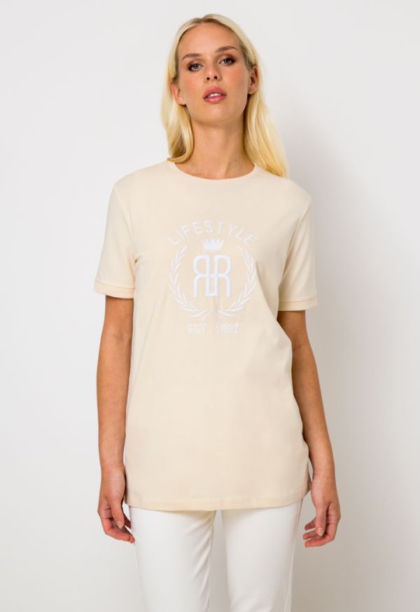 Embroidered Monogram Short Sleeves T-Shirt 