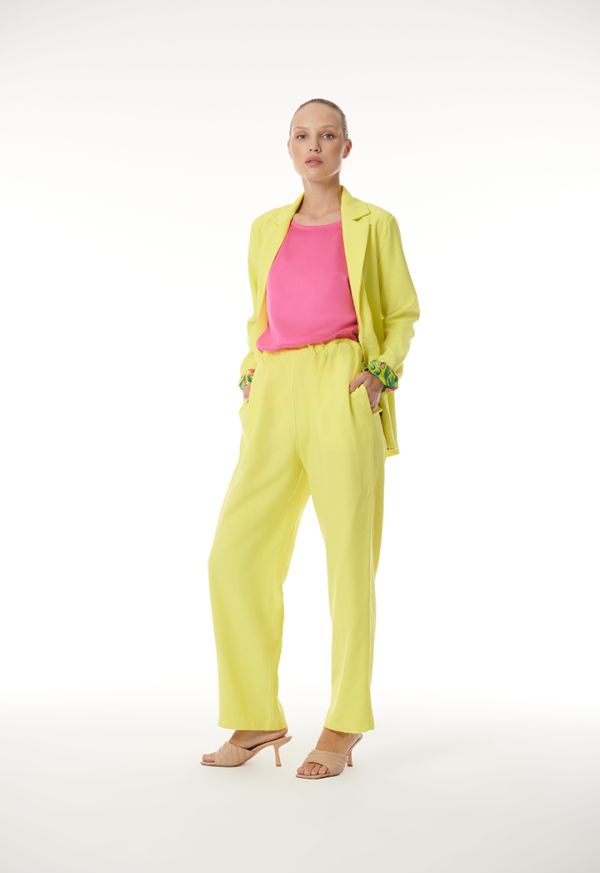 Solid Elasticated Waist Trouser -Sale