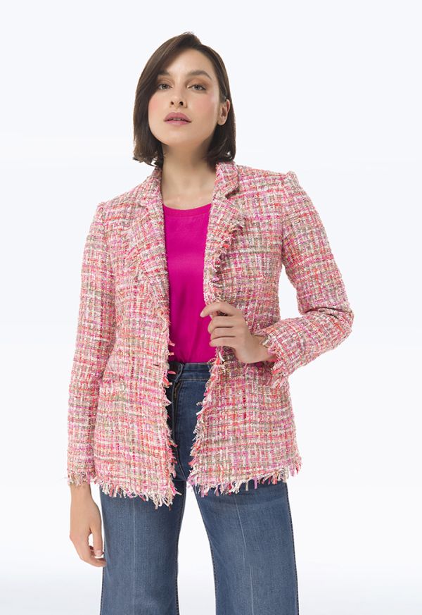 Tweed Blazer With Front Pockets -Sale