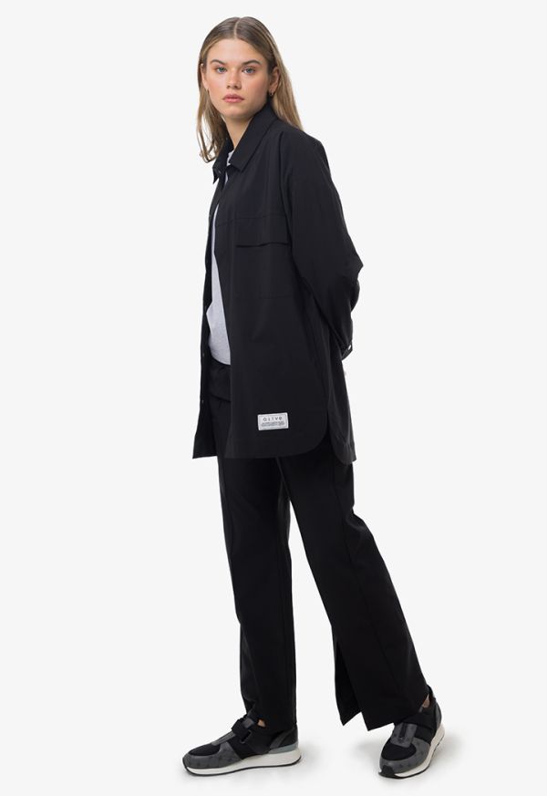 Solid Pleated Hi-Rise Trouser