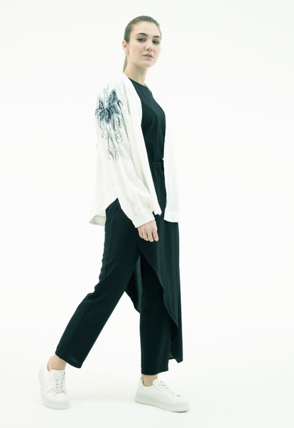 Casual Solid Draped Trouser -Sale
