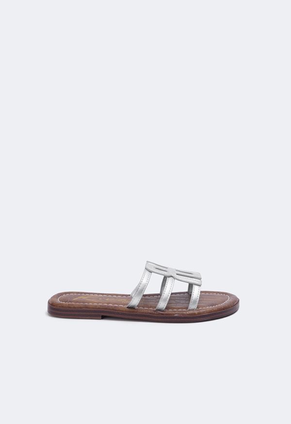 Monogram PU Leather Slippers