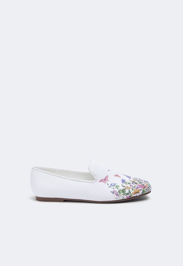 Vibrant Floral Print Flat Loafers