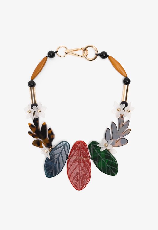 Multicolored Leaves Necklace