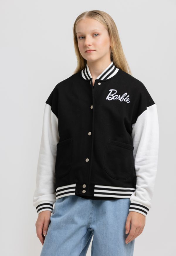 Barbie Contrast Ribbed Edges Buttoned Jacket -Sale