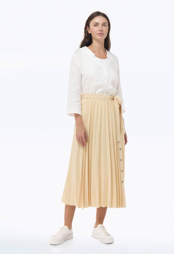 Solid Pleated Skirt -Sale