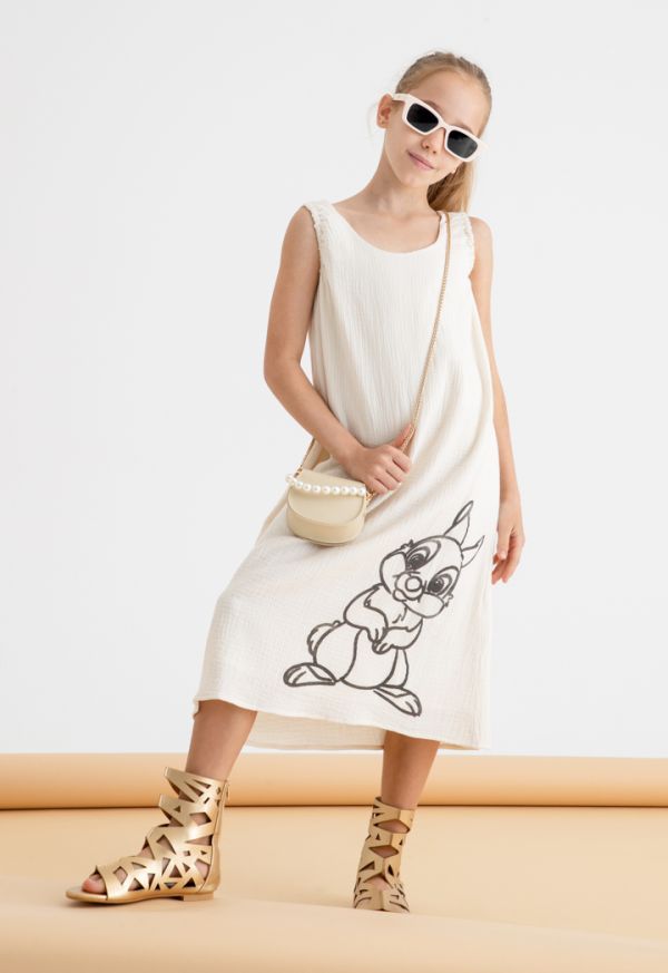 Chip At Disney Chip and Dale Printed Viscose Dress -Sale