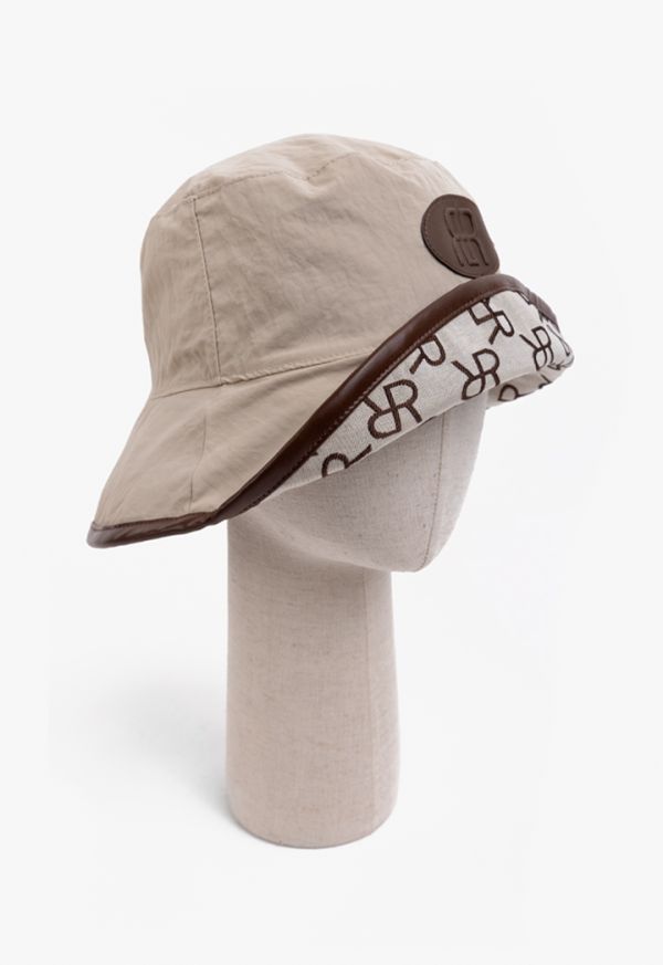 Two Toned Monogram Bucket Hat