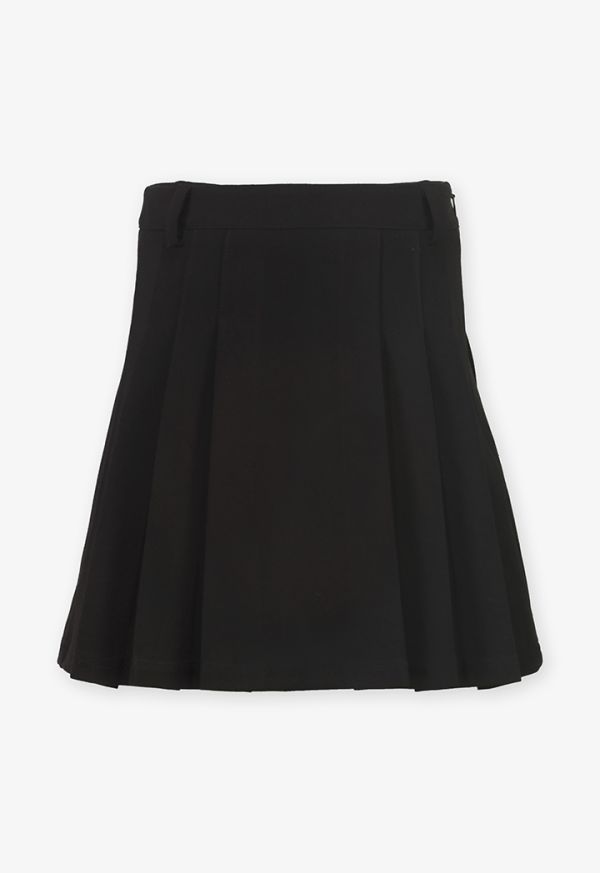 Plain Short Pleated Skirt