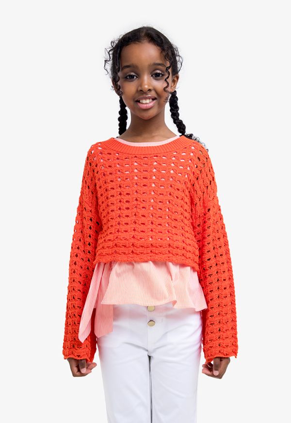 Vibrant Knitted Cropped Top