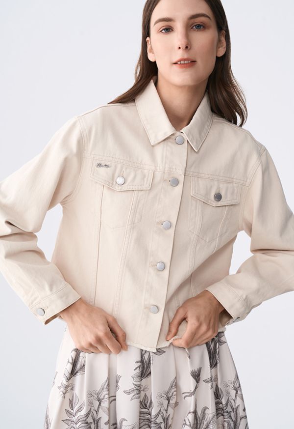 Fringed shop denim jacket