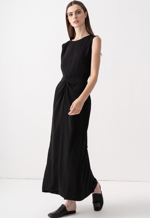 Open wrap maxi best sale skirt