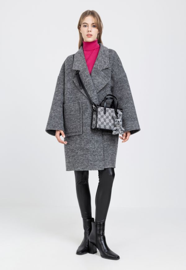 Notched Collar Wool Coat