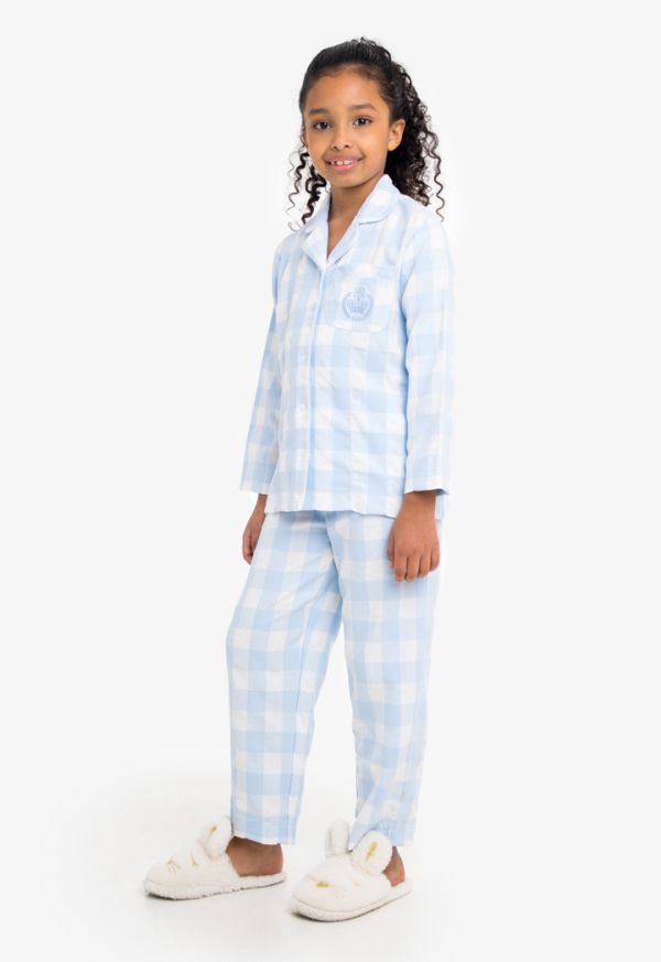 Checkered Long-Sleeved Pajama Set