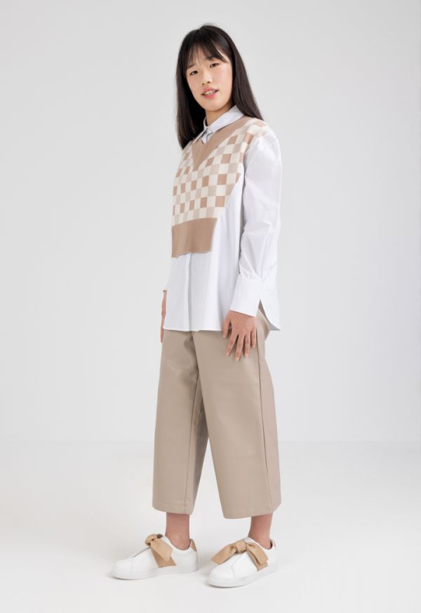Solid PU Leather Trouser