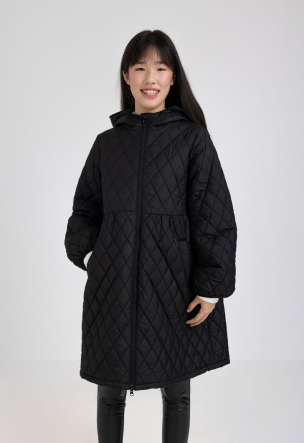 Solid Quilted Winter Coat
