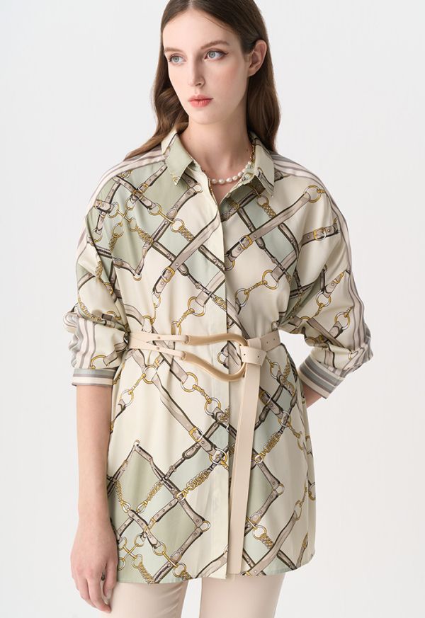 All-Over Print Loose Fit Shirt