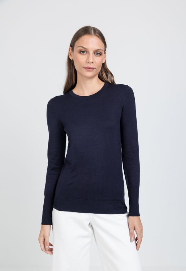 Solid Knitted Long Sleeve Top