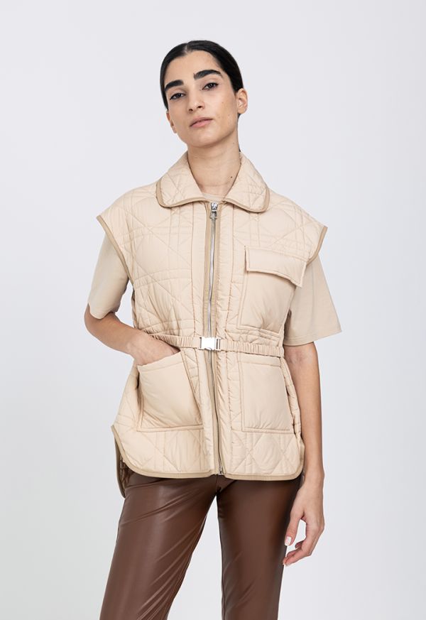 High Low Quilted Gilet