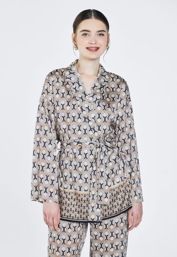 Printed Belted Kimono- Ramadan Style
