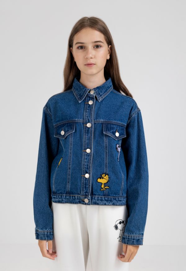 Peanuts Embellished Denim Jacket