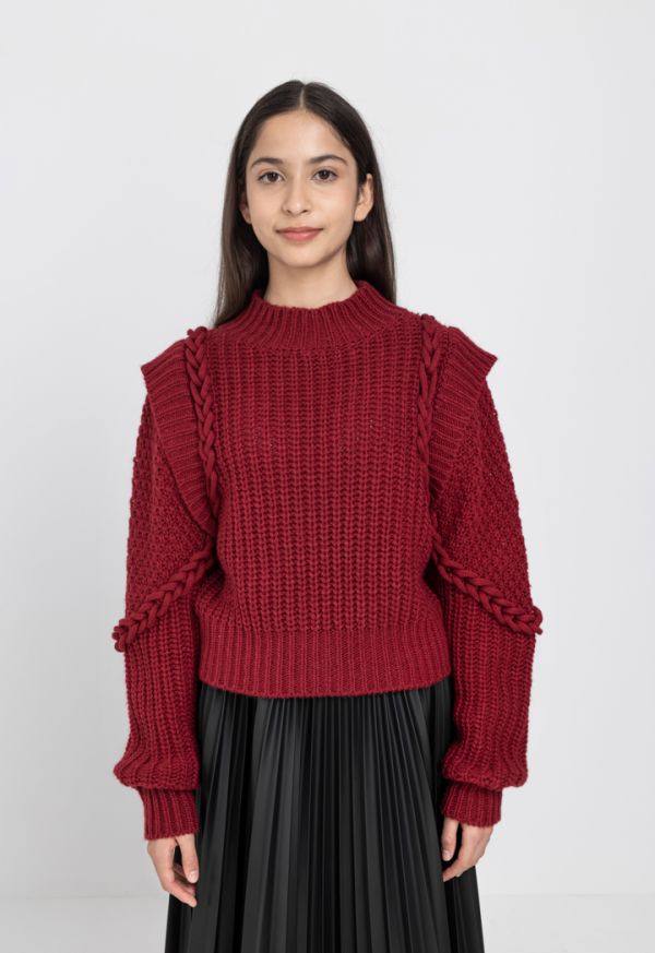 Braded Woven Solid Jumper