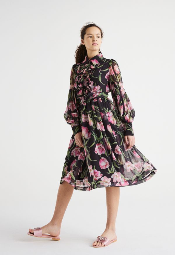 Transparant Floral Dress Combo (2PCS)