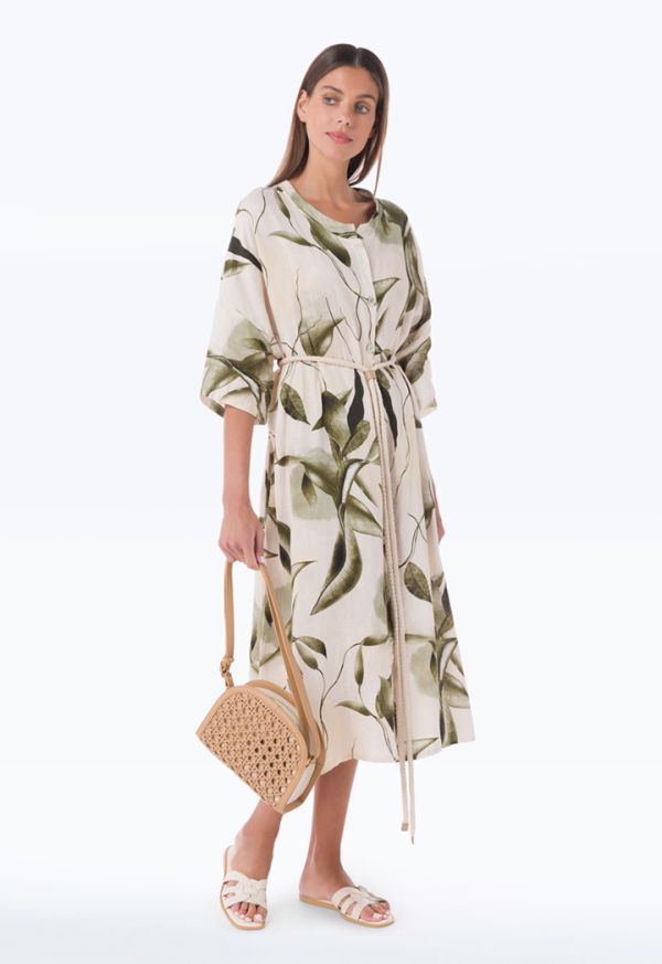 Leaf Print Oversized Dress -Sale