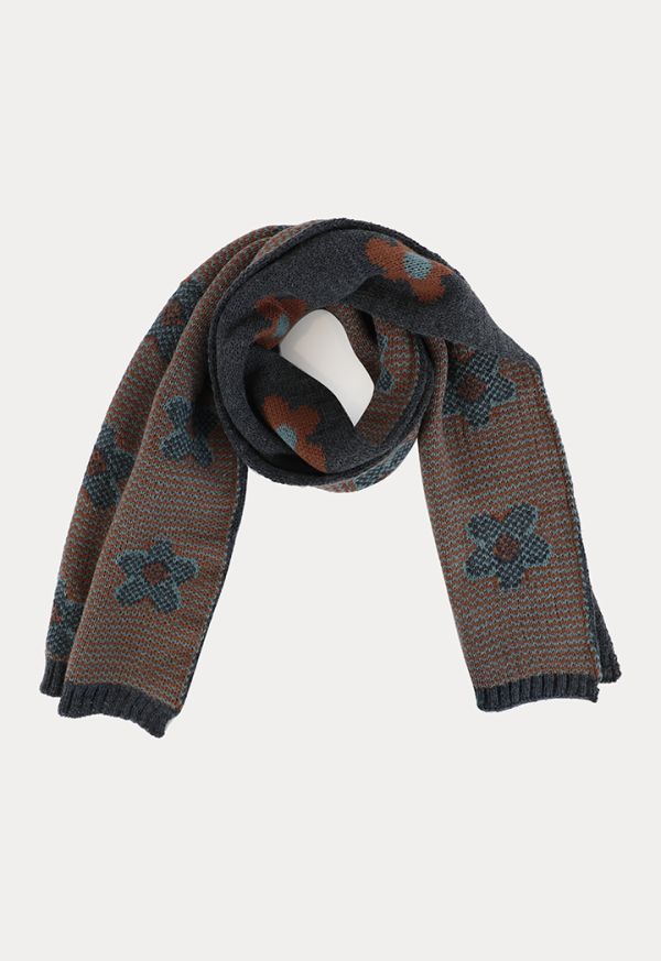 Double Face Floral Winter Scarf -Sale