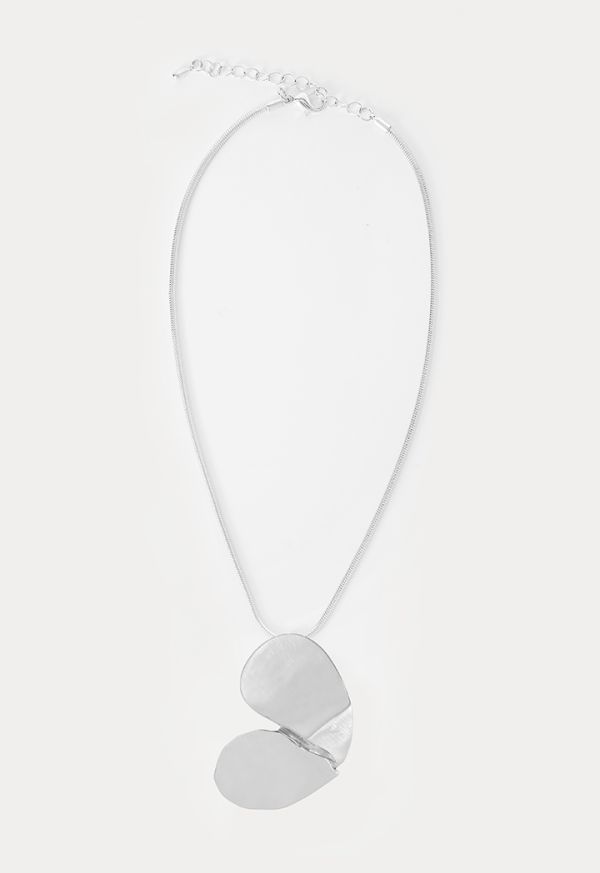 Broken Heart Zinc Metal Pendant Necklace -Sale
