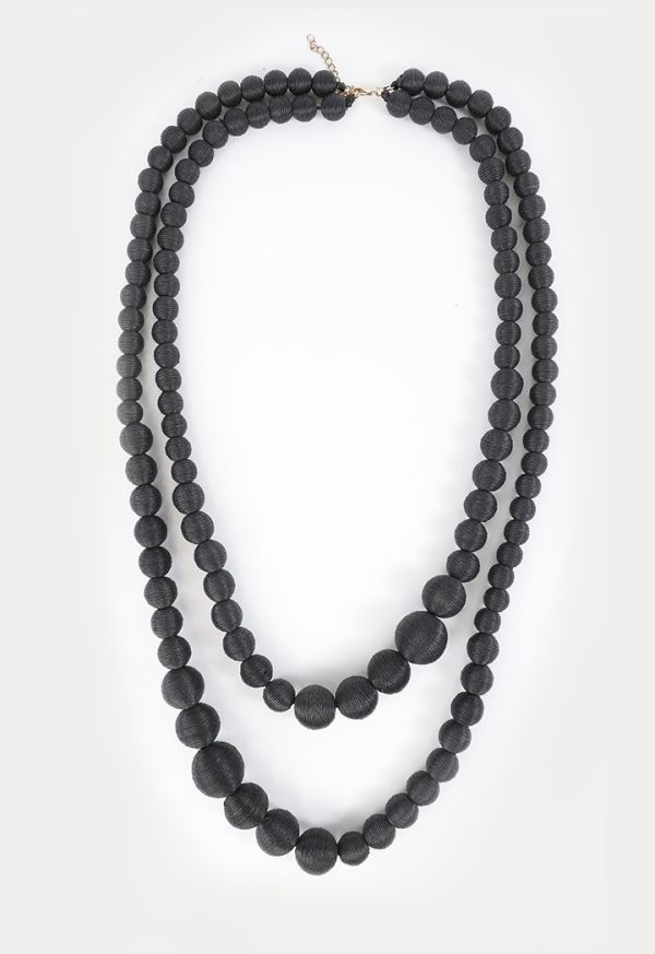 Double Layered Wrapped Robe Circles Necklace -Sale