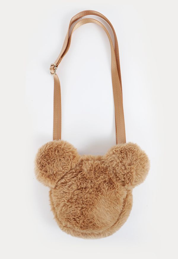 Furry Mickey Shaped Crossbody Kids Bag -Sale