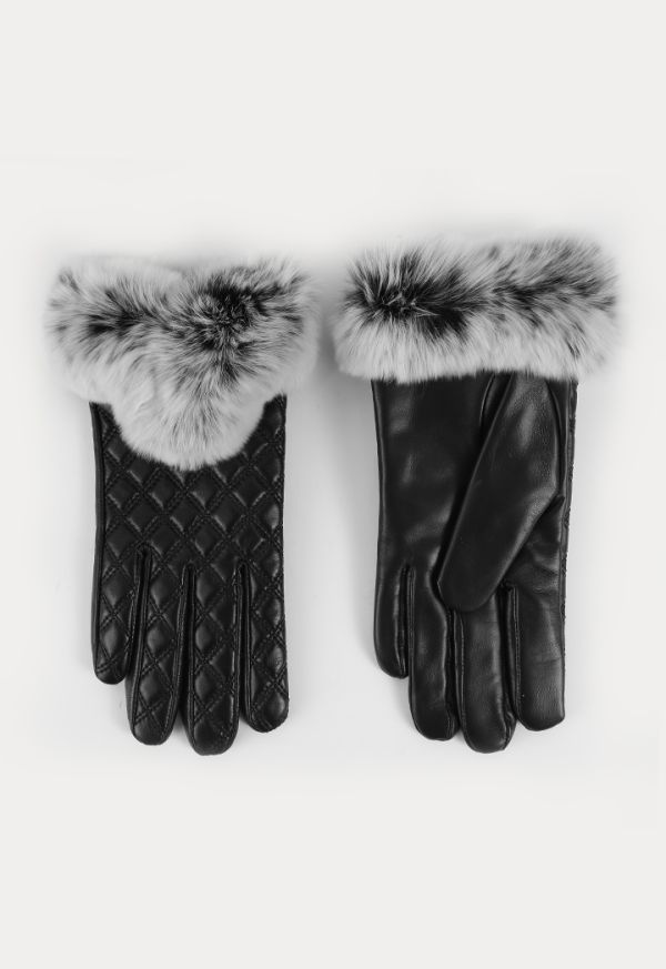 Fur trim on sale gloves sale