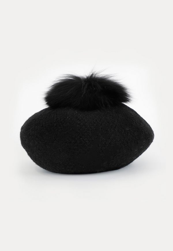 Faux Fur Pom Warm Knitted Beanie Hat -Sale