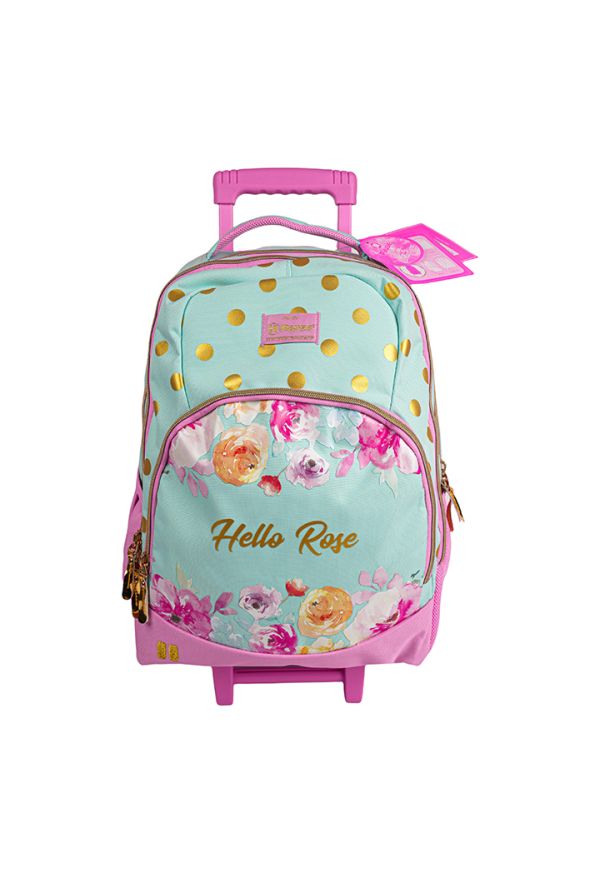 Pause Rose Trolley Bag 18 Inch With Pencil Case