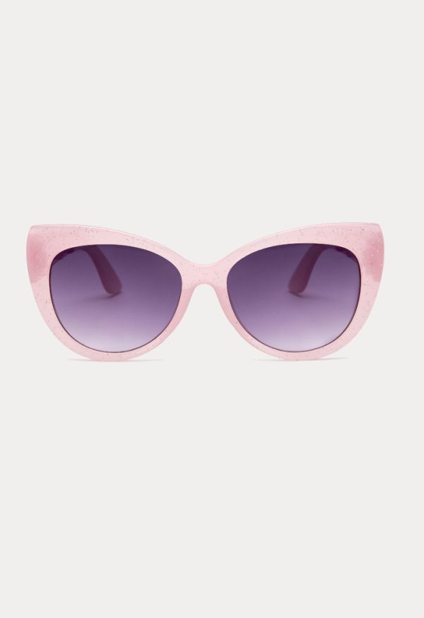 Cat Eye Glittery Frame Sunglasses -Sale