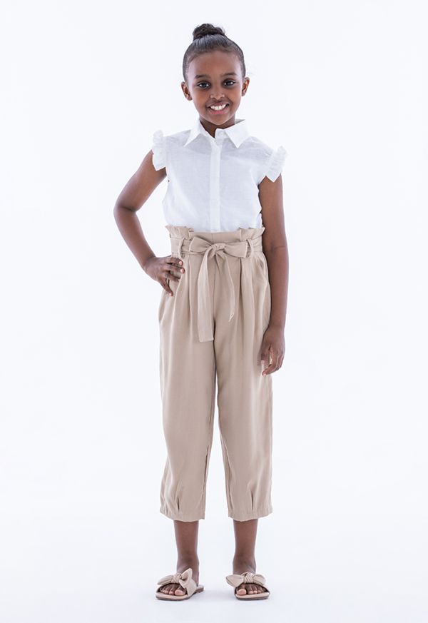Girls best sale paperbag trousers