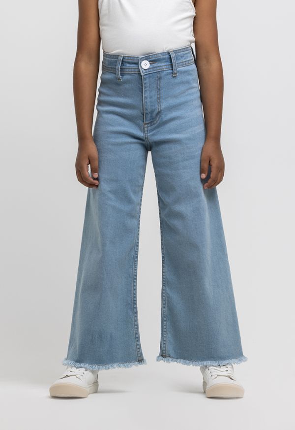 Wide Leg Mid Rise Denim Jeans -Sale