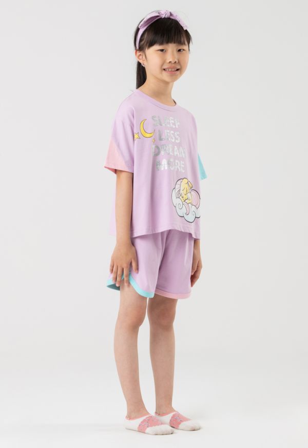 My Little Pony Glittery Rubber Print Tops And Bottoms Pajama Set -Sale