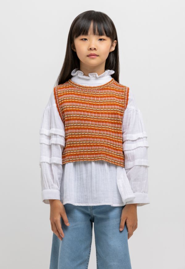 Multicolored Sleeveless Knitted Vest -Sale