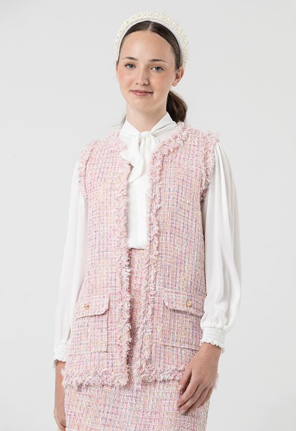 Barroque Tweed Sleeveless Gillet -Sale