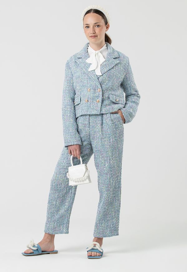 Barroque Tweed Blazer And Trousers Set -Sale