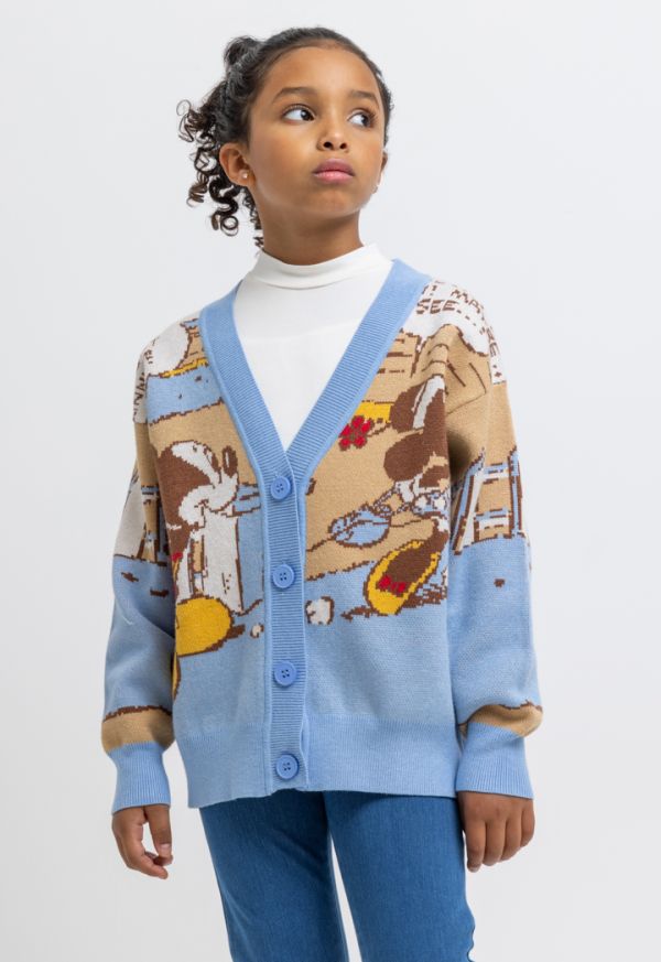 Mickey Mouse Knitted Long Sleeves Buttoned Cardigan Sale